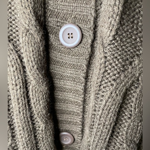 NWT St John’s Bay Chocolate Brown Button Down Cardigan w Belt Size Small - Picture 8 of 9